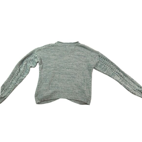 Opposite Womens Sweater Size S Teal Chunky Knit Soft Cropped Cozy Chic - Picture 2 of 8